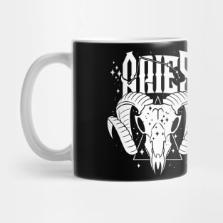 ARIES Storm Fire Witch Shirt Skull constellation Mug